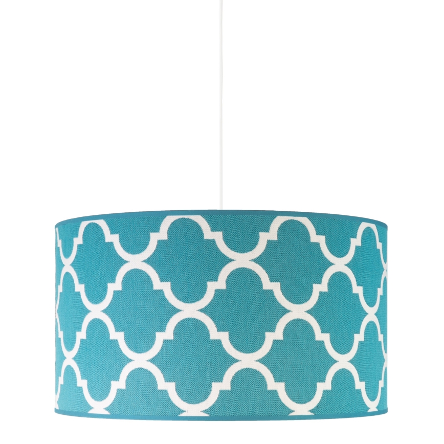 Duolla - Luster na sajli MAROKO 1xE27/40W/230V pr. 45 cm tirkizna/bijela