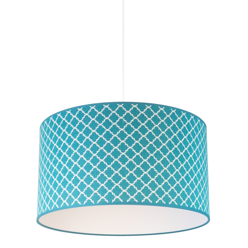 Duolla - Luster na sajli MAROKO 1xE27/40W/230V pr. 45 cm tirkizna/bijela