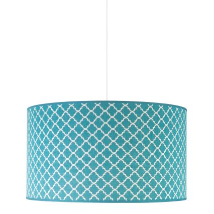Duolla - Luster na sajli MAROKO 1xE27/40W/230V pr. 45 cm tirkizna/bijela