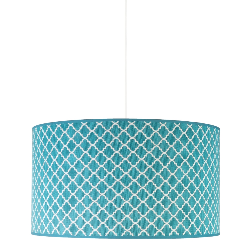 Duolla - Luster na sajli MAROKO 1xE27/40W/230V pr. 45 cm tirkizna/bijela