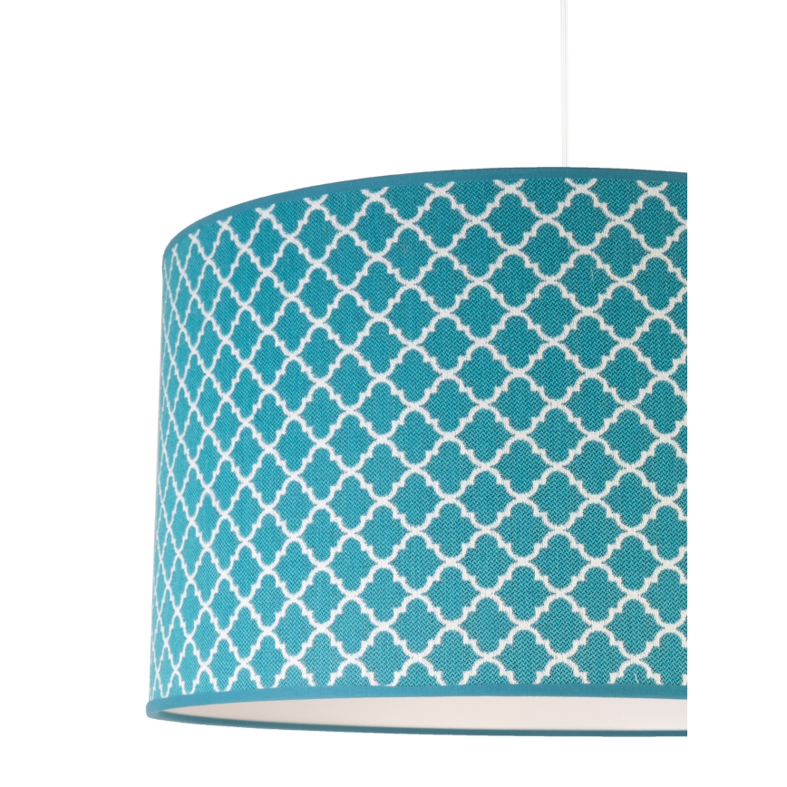 Duolla - Luster na sajli MAROKO 1xE27/40W/230V pr. 45 cm tirkizna/bijela
