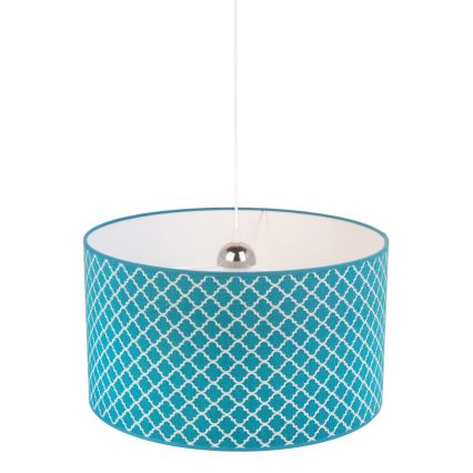 Duolla - Luster na sajli MAROKO 1xE27/40W/230V pr. 45 cm tirkizna/bijela