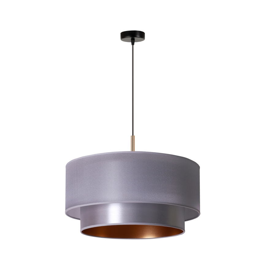Duolla - Luster na sajli NANTES 1xE27/15W/230V pr. 45 cm srebrna/bakrena