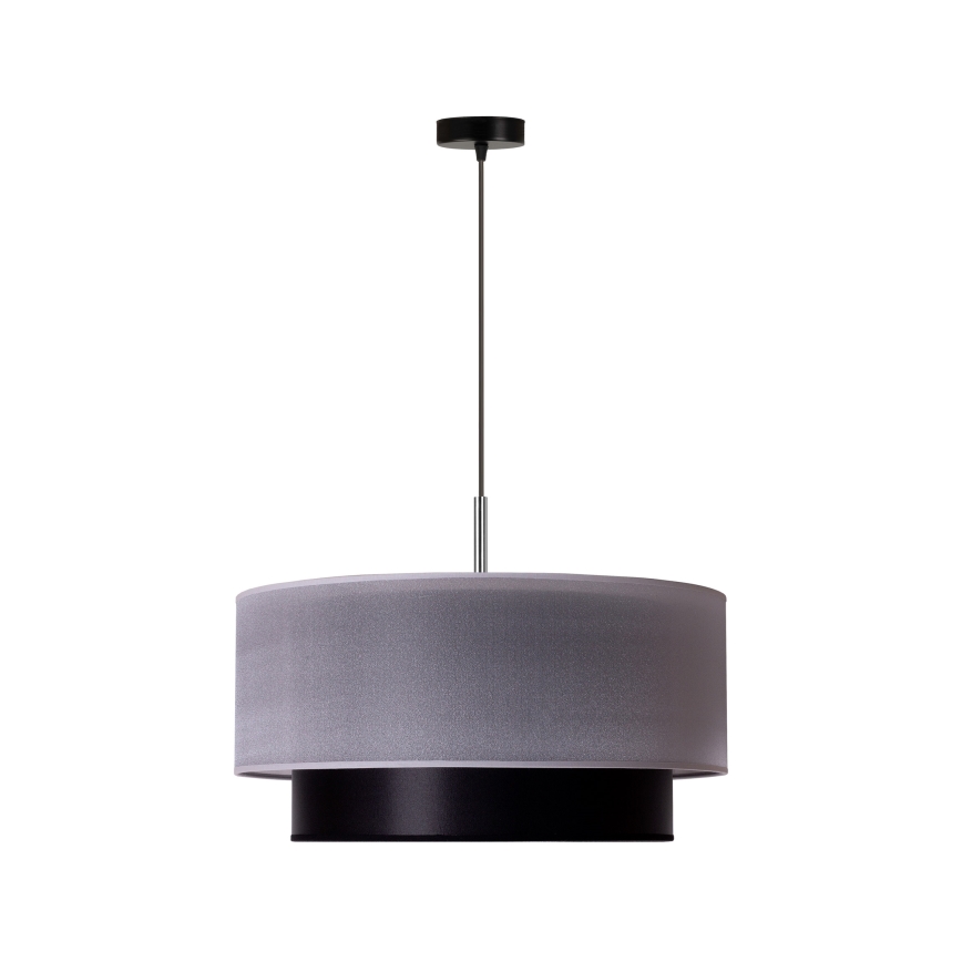 Duolla - Luster na sajli NANTES 1xE27/15W/230V pr. 45 cm srebrna/crna