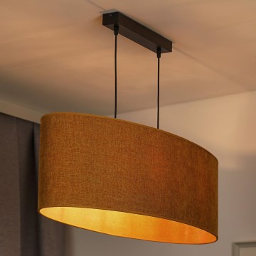 Duolla - Luster na sajli OVAL 2xE27/15W/230V smeđa