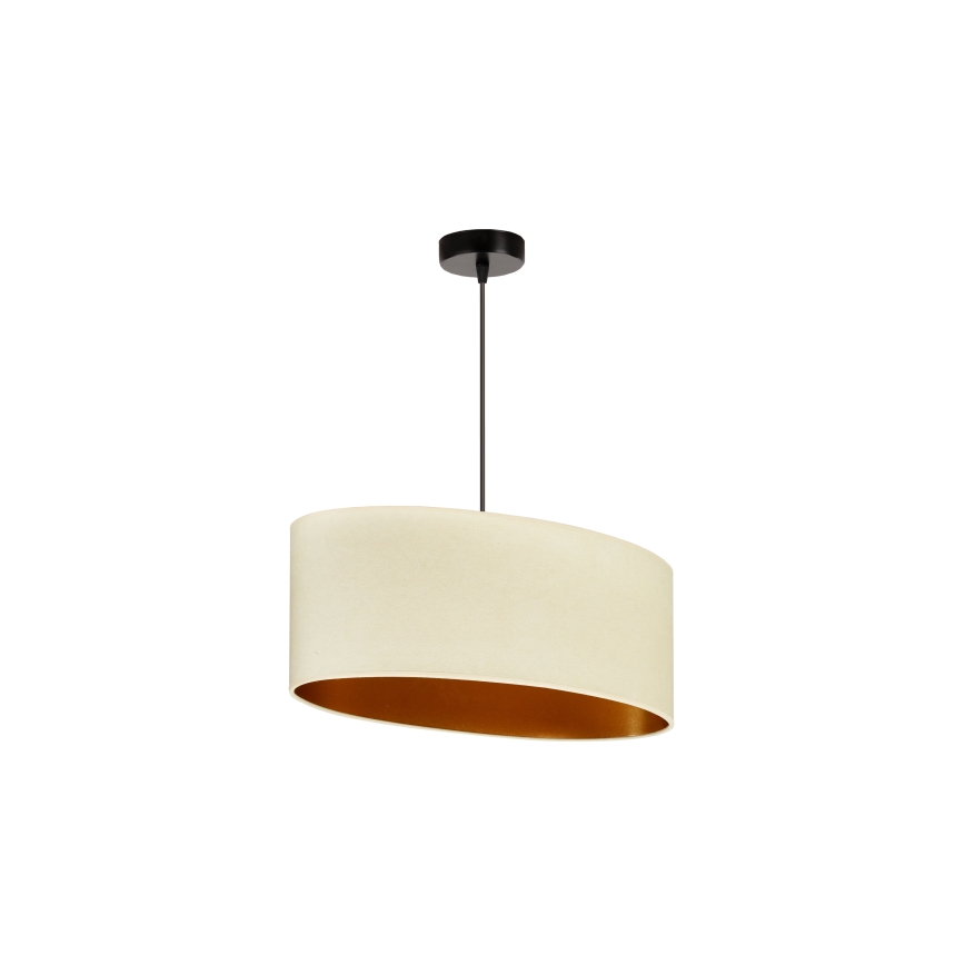 Duolla - Luster na sajli OVAL VEGAN 1xE27/15W/230V krem