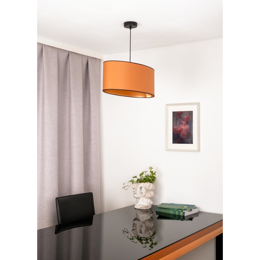 Duolla - Luster na sajli OVAL VEGAN 1xE27/15W/230V smeđa