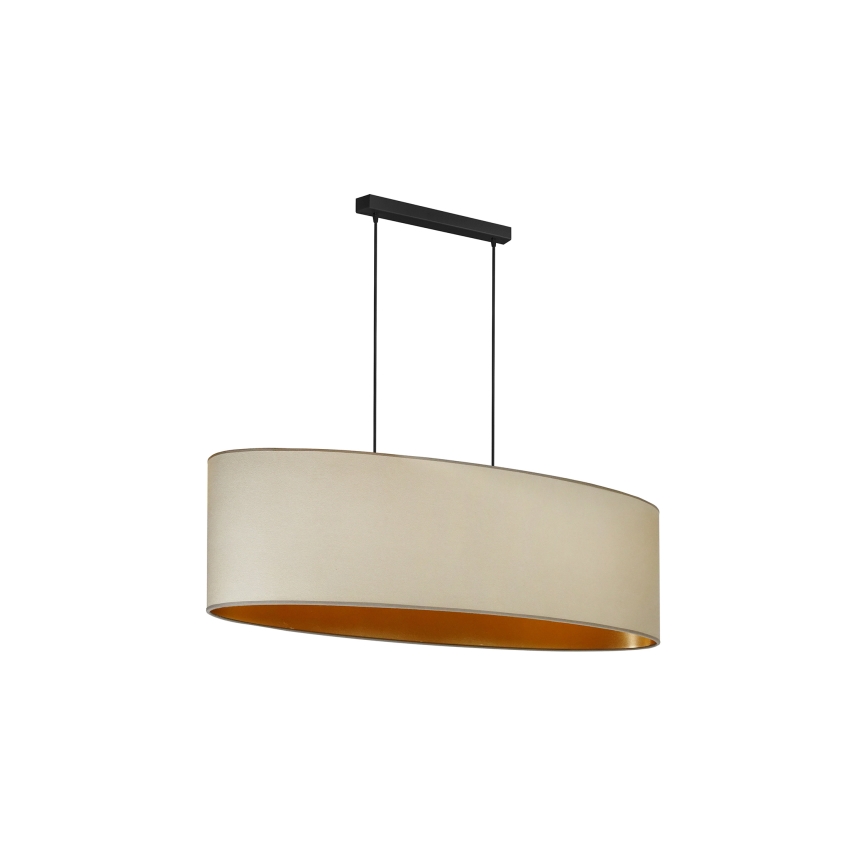 Duolla - Luster na sajli OVAL VEGAN 2xE27/15W/230V bež