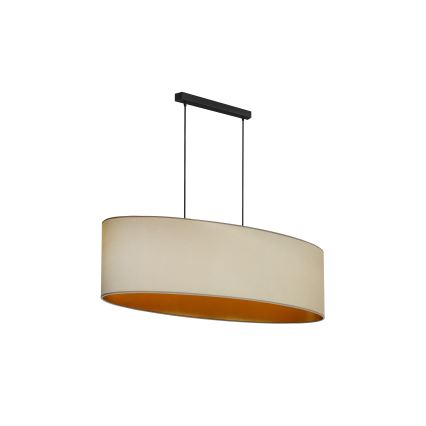 Duolla - Luster na sajli OVAL VEGAN 2xE27/15W/230V bež
