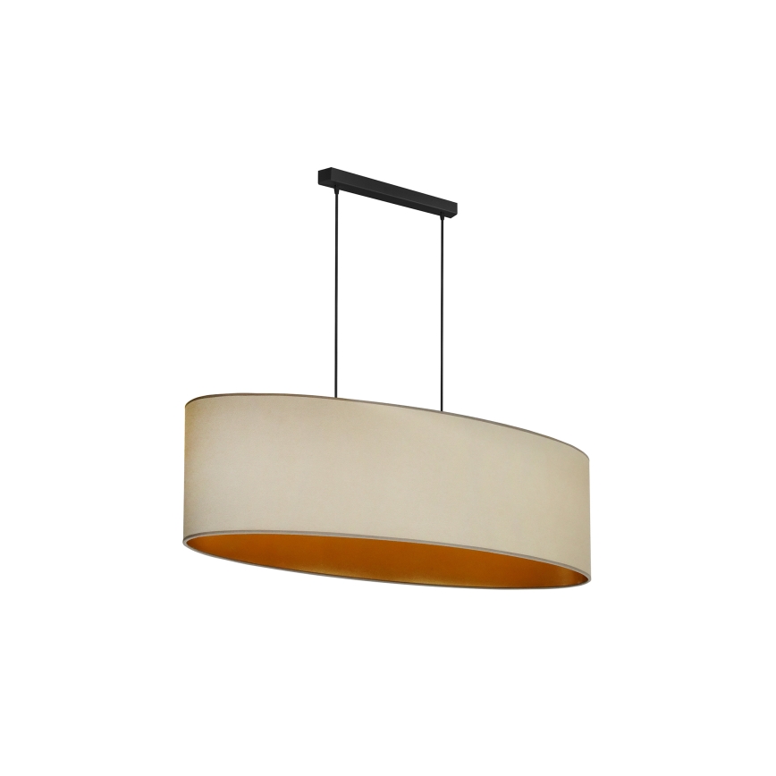 Duolla - Luster na sajli OVAL VEGAN 2xE27/15W/230V bež