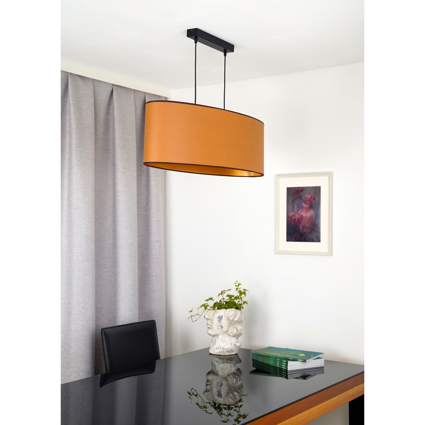 Duolla - Luster na sajli OVAL VEGAN 2xE27/15W/230V smeđa