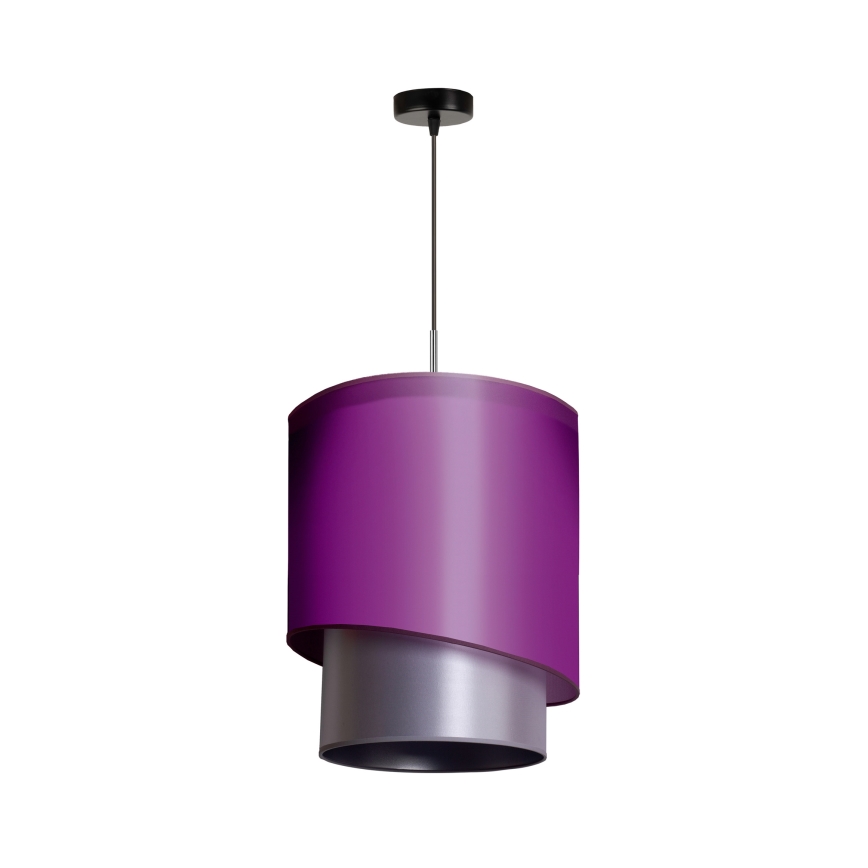 Duolla - Luster na sajli PARIS 1xE27/15W/230V pr. 40 cm ljubičasta/srebrna