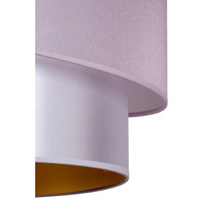 Duolla - Luster na sajli PARIS 1xE27/15W/230V pr. 40 cm ružičasta/srebrna/bakrena