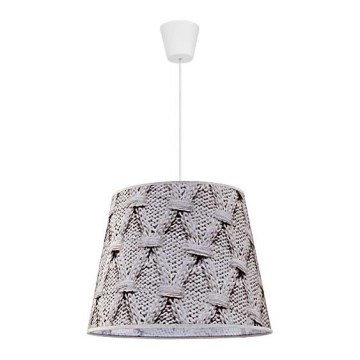 Duolla - Luster na sajli POP 1xE27/40W/230V vuna pr. 38 cm siva