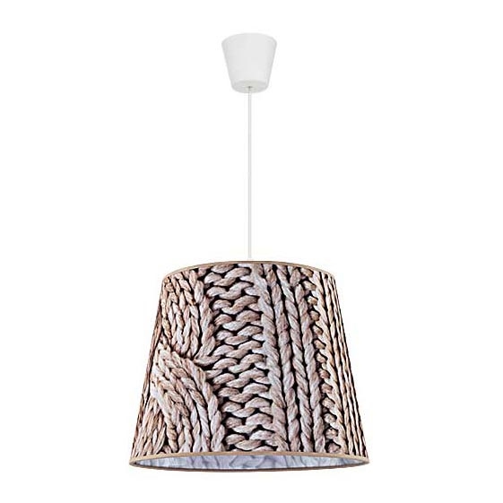 Duolla - Luster na sajli POP 1xE27/40W/230V vuna pr. 38 cm smeđa