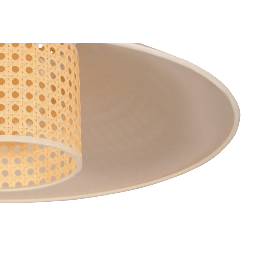 Duolla - Luster na sajli RIO RATTAN 1xE27/15W/230V pr. 45 cm bež/ratan