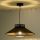 Duolla - Luster na sajli RIO RATTAN 1xE27/15W/230V pr. 45 cm crna/zlatna
