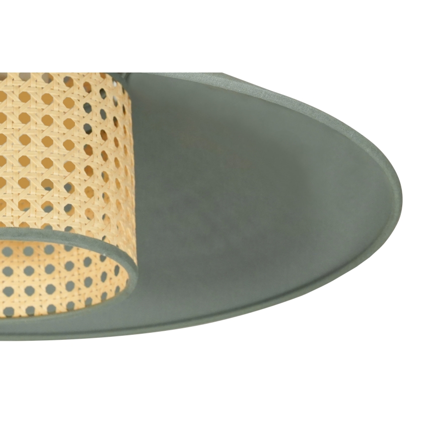Duolla - Luster na sajli RIO RATTAN 1xE27/15W/230V pr. 45 cm zelena/ratan