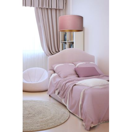 Duolla - Luster na sajli ROLLER 1xE27/15W/230V pr. 40 cm ružičasta/zlatna