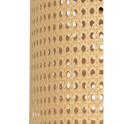 Duolla - Luster na sajli ROLLER 1xE27/15W/230V pr. 45 cm ratan/crna