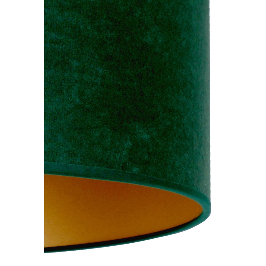 Duolla - Luster na sajli ROLLER 1xE27/15W/230V tamna pr. 40 cm zelena/zlatna