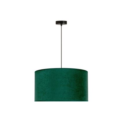 Duolla - Luster na sajli ROLLER 1xE27/15W/230V tamna pr. 40 cm zelena/zlatna