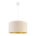 Duolla - Luster na sajli ROLLER 1xE27/40W/230V pr. 40 cm krem