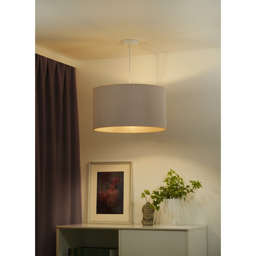 Duolla - Luster na sajli ROLLER ECO RECYCLING 1xE27/15W/230V pr. 45 cm krem
