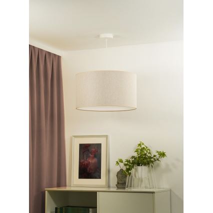 Duolla - Luster na sajli ROLLER ECO RECYCLING 1xE27/15W/230V pr. 45 cm krem