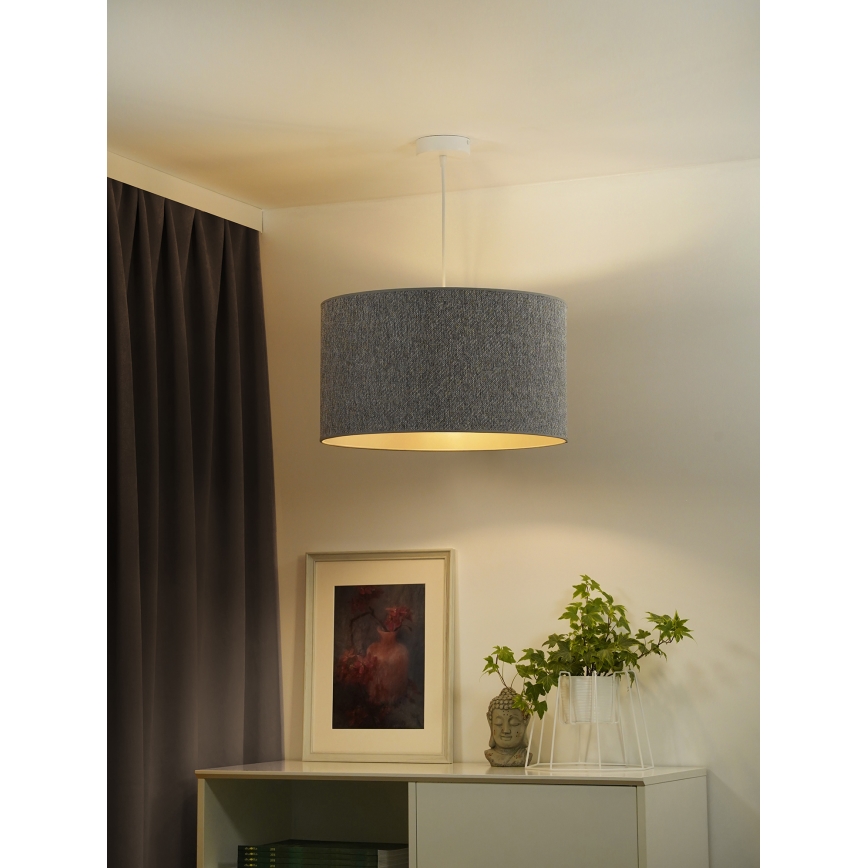 Duolla - Luster na sajli ROLLER ECO RECYCLING 1xE27/15W/230V pr. 45 cm siva