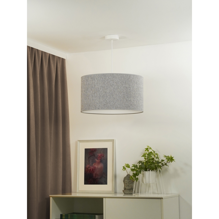 Duolla - Luster na sajli ROLLER ECO RECYCLING 1xE27/15W/230V pr. 45 cm siva