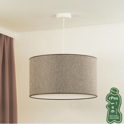 Duolla - Luster na sajli ROLLER ECO RECYCLING 1xE27/15W/230V pr. 45 cm smeđa