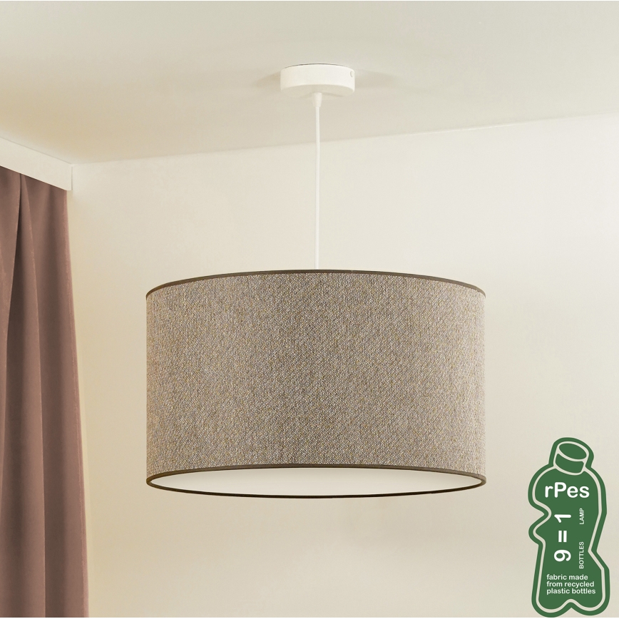 Duolla - Luster na sajli ROLLER ECO RECYCLING 1xE27/15W/230V pr. 45 cm smeđa