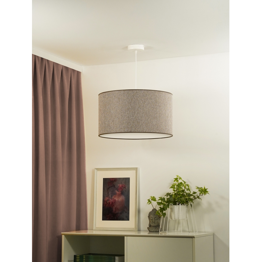 Duolla - Luster na sajli ROLLER ECO RECYCLING 1xE27/15W/230V pr. 45 cm smeđa