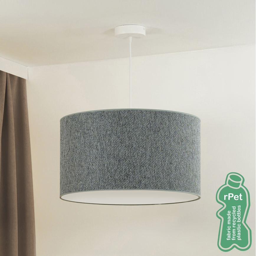 Duolla - Luster na sajli ROLLER ECO RECYCLING 1xE27/15W/230V pr. 45 cm zelena