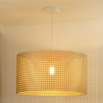 Duolla - Luster na sajli ROLLER RATTAN 1xE27/15W/230V pr. 45 cm bež