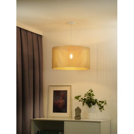 Duolla - Luster na sajli ROLLER RATTAN 1xE27/15W/230V pr. 45 cm bež