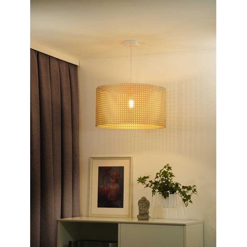 Duolla - Luster na sajli ROLLER RATTAN 1xE27/15W/230V pr. 45 cm bež