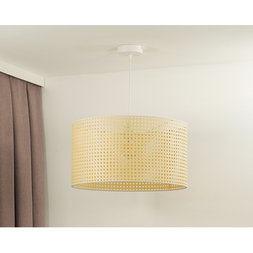 Duolla - Luster na sajli ROLLER RATTAN 1xE27/15W/230V pr. 45 cm bež