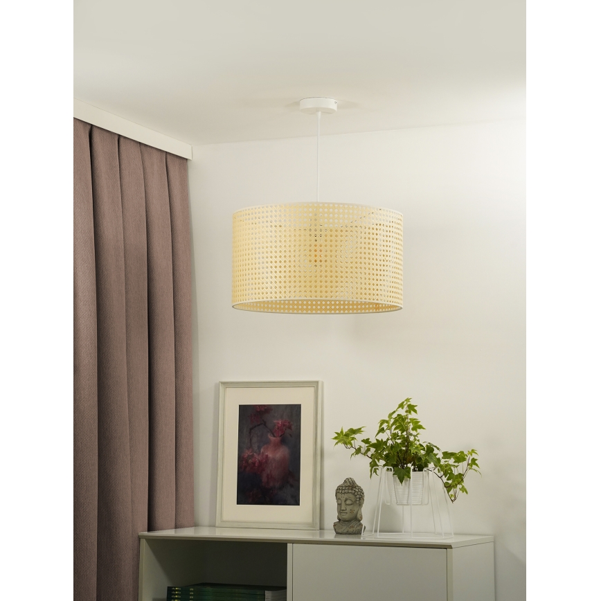 Duolla - Luster na sajli ROLLER RATTAN 1xE27/15W/230V pr. 45 cm bež