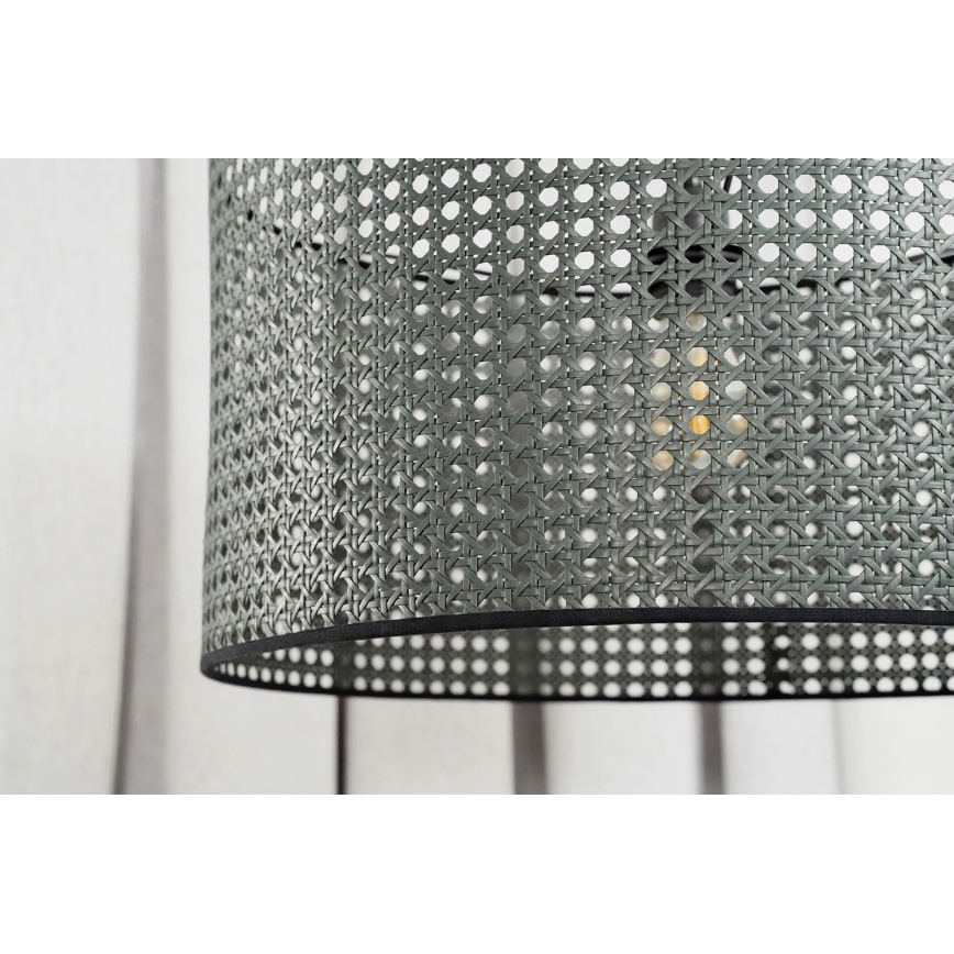 Duolla - Luster na sajli ROLLER RATTAN 1xE27/15W/230V pr. 45 cm crna