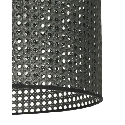 Duolla - Luster na sajli ROLLER RATTAN 1xE27/15W/230V pr. 45 cm crna