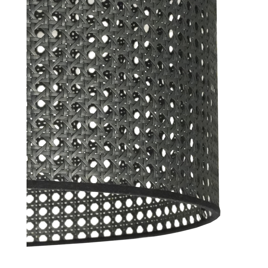 Duolla - Luster na sajli ROLLER RATTAN 1xE27/15W/230V pr. 45 cm crna