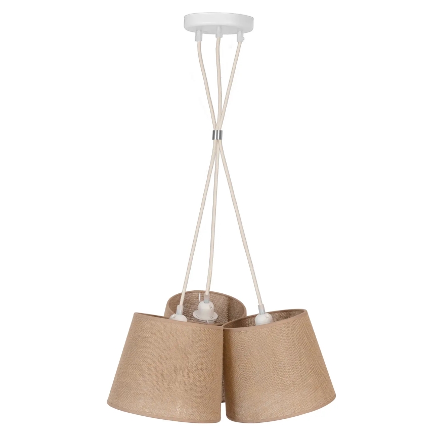 Duolla - Luster na sajli ROSSA 3xE27/15W/230V pr. 45 cm smeđa