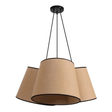 Duolla - Luster na sajli ROSSA 3xE27/15W/230V pr. 75 cm smeđa/crna
