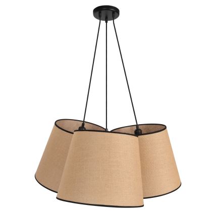 Duolla - Luster na sajli ROSSA 3xE27/15W/230V pr. 75 cm smeđa/crna
