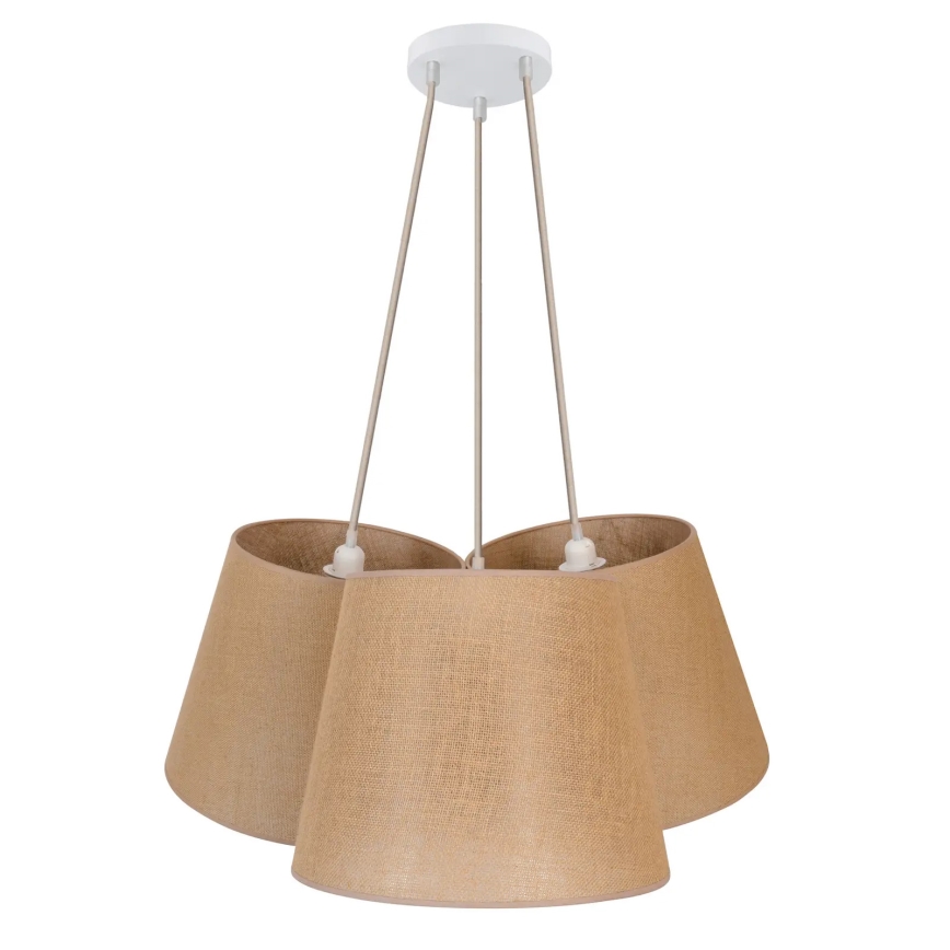 Duolla - Luster na sajli ROSSA 3xE27/15W/230V pr. 75 cm smeđa