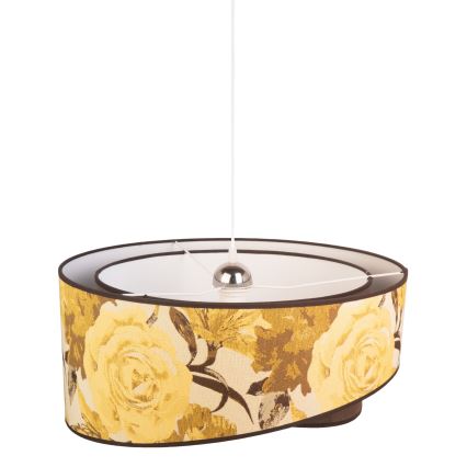 Duolla - Luster na sajli ROYAL 1xE27/40W/230V pr. 50 cm žuta