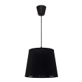 Duolla - Luster na sajli SOLO 1xE27/40W/230V pr. 24 cm crna
