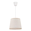 Duolla - Luster na sajli SOLO 1xE27/40W/230V svijetla pr. 24 cm bež